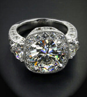 Reset Diamond Engagement Ring (Trillion Cut)