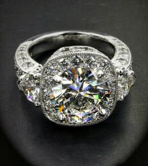 Halo Diamond Engagement Ring - Keezing Kreations